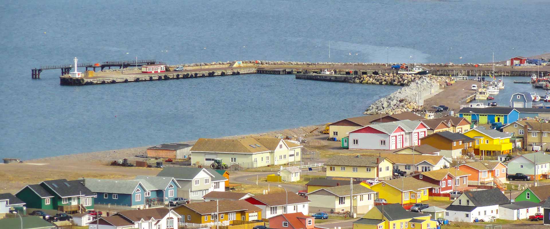 Vue panoramique du village de Miquelon